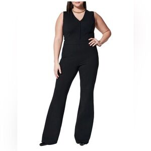 SPANX The Perfect Jumpsuit Sleeveless Back Zip Bootcut Leg Classic Black Size 1X